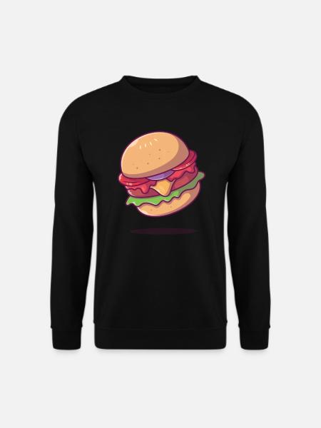 Cheeseburger Favorit Lebensmittel Geschenkidee - Unisex Pullover - Schwarz