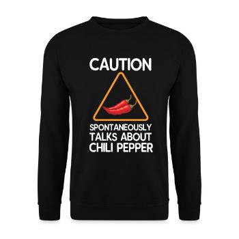 Chili pepper - Unisex Sweatshirt - black - Front - Alina (178cm) & Michal (187cm)