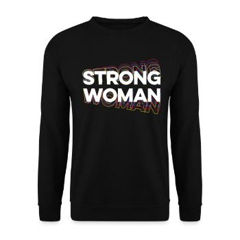 Strong woman - Unisex Sweatshirt - black - Front - Alina (178cm) & Michal (187cm)