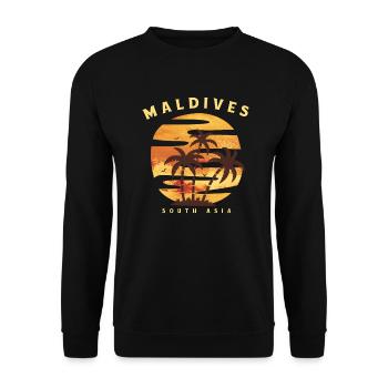 Malediven - Unisex Pullover - Schwarz - Vorne - Alina (178cm) & Michal (187cm)