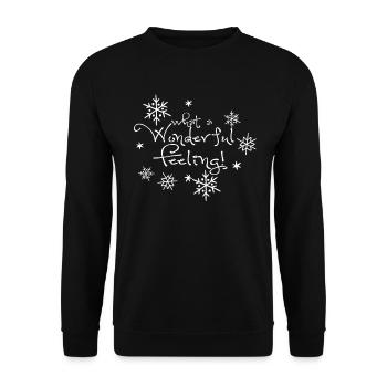 Flocon de neige - Sweat-shirt Unisexe - noir - Devant - Alina (178cm) & Michal (187cm)
