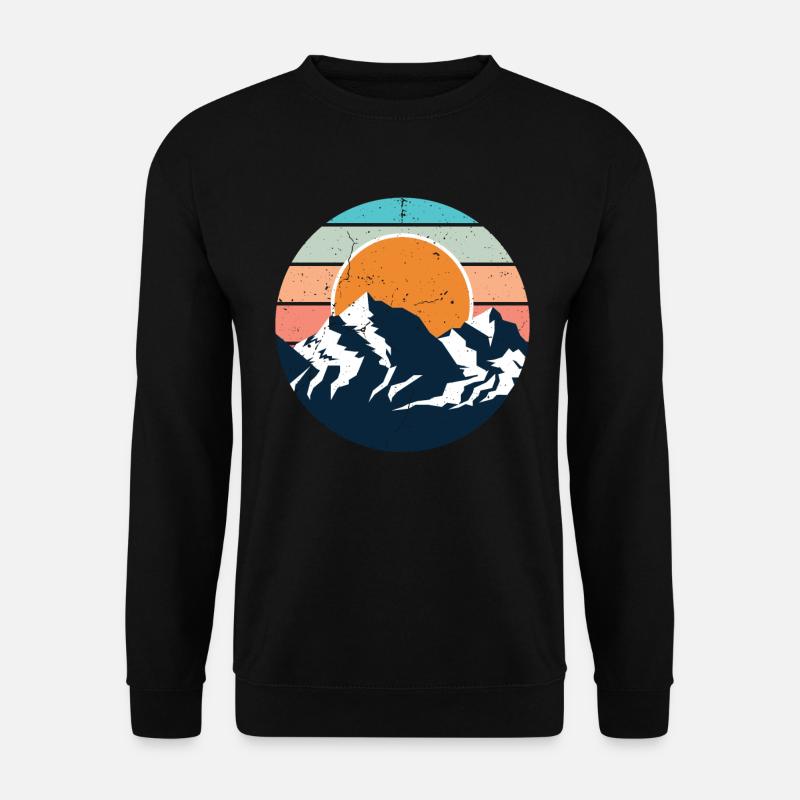 Herzschlag Berge - Unisex Pullover - Schwarz