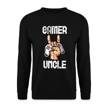 uncle - Unisex Sweatshirt - black - Front - Alina (178cm) & Michal (187cm)