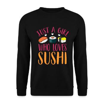 sushi - Unisex Sweatshirt - black - Front - Alina (178cm) & Michal (187cm)