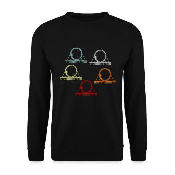 Idée cadeau amusante pour les montagnes russes - Sweat-shirt Unisexe - noir - Devant - Alina (178cm) & Michal (187cm)