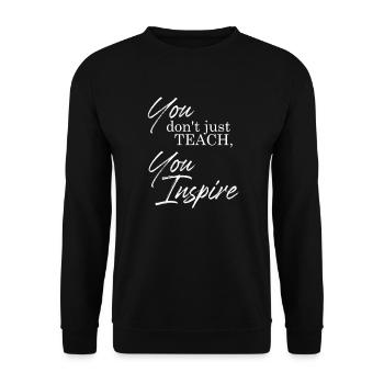 Schullehrer Mentor Lehrerin Geschenkidee - Unisex Pullover - Schwarz - Vorne - Alina (178cm) & Michal (187cm)