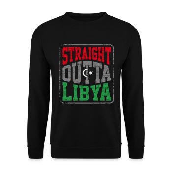 Libya - Unisex Sweatshirt - black - Front - Alina (178cm) & Michal (187cm)