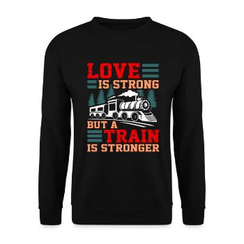 Train trains modèle de chemin de fer - Sweat-shirt Unisexe - noir - Devant - Alina (178cm) & Michal (187cm)