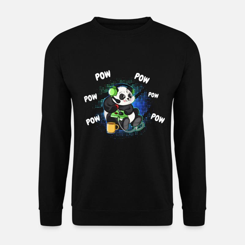 Gaming Panda Computer Console cadeau de jeu vidéo - Sweat-shirt Unisexe - noir