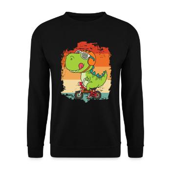 Dinosaurier - Unisex Pullover - Schwarz - Vorne - Alina (178cm) & Michal (187cm)