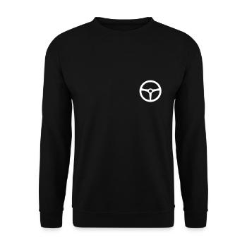The steering wheel - Unisex Sweatshirt - black - Front - Alina (178cm) & Michal (187cm)