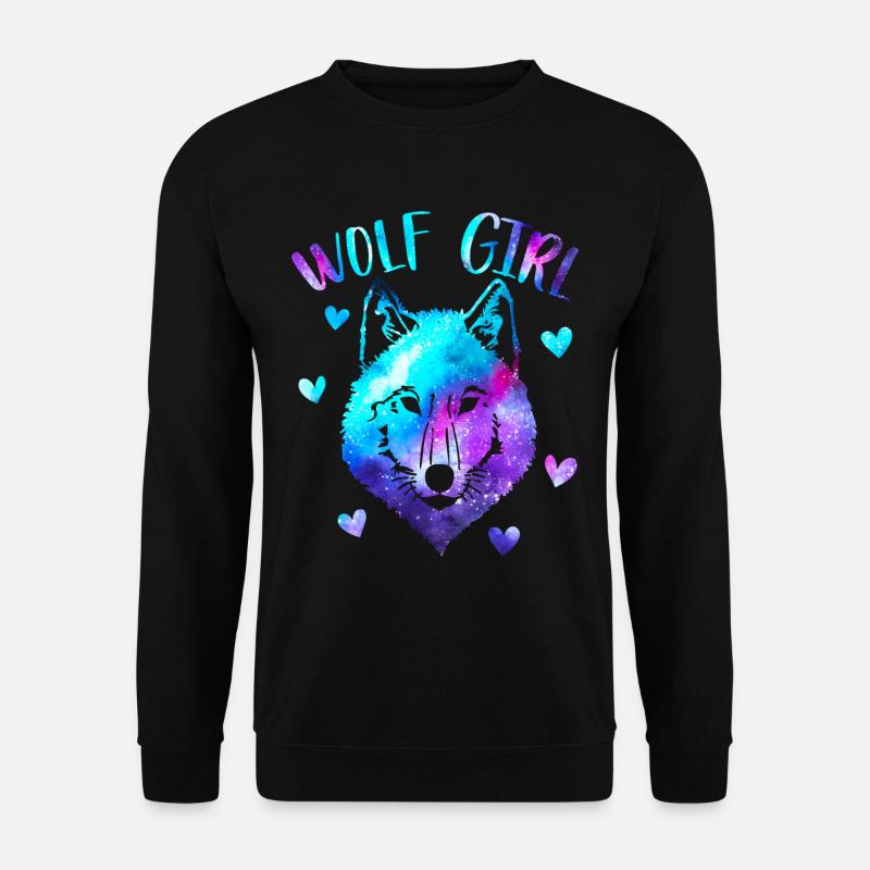 Wolfsmädchen - Unisex Pullover - Schwarz