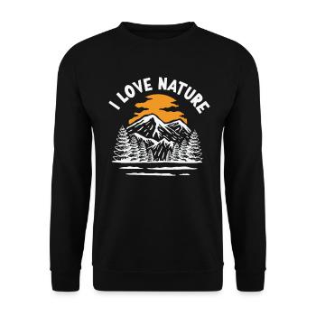 J'aime la nature nature - Sweat-shirt Unisexe - noir - Devant - Alina (178cm) & Michal (187cm)