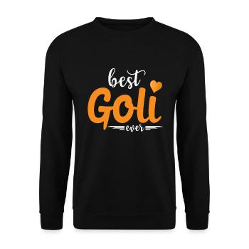 Best Goli Ever Firmgoli Taufgoli Geschenkidee - Unisex Pullover - Schwarz - Vorne - Alina (178cm) & Michal (187cm)