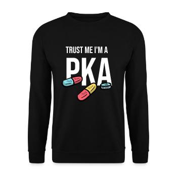 PKA Geschenk Pharmazeut Pharmazie Apotheken - Unisex Pullover - Schwarz - Vorne - Alina (178cm) & Michal (187cm)