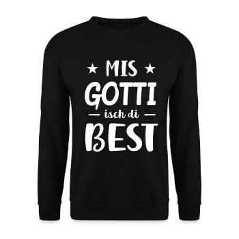 Mis Gotti Isch Di Best Gotti Geschenk Patentante - Unisex Pullover - Schwarz - Vorne - Alina (178cm) & Michal (187cm)
