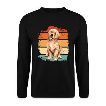 Golden retriever - Unisex Sweatshirt - black - Front - Alina (178cm) & Michal (187cm)