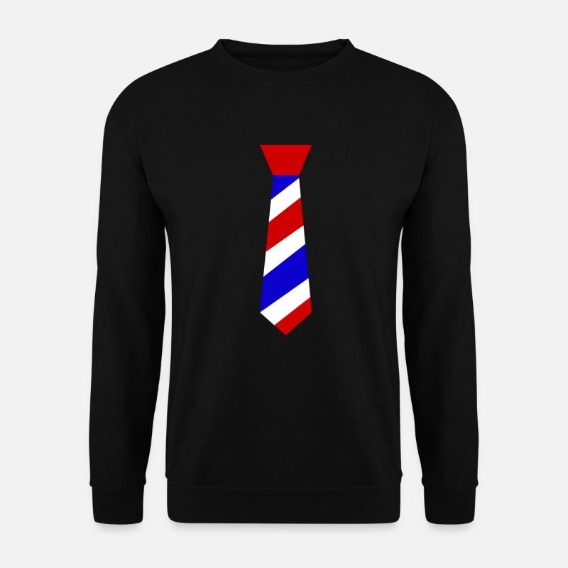 Barber pole tie - Unisex Sweatshirt - black