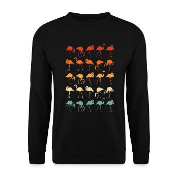 flamant - Sweat-shirt Unisexe - noir - Devant - Alina (178cm) & Michal (187cm)