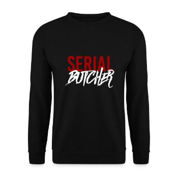 Serial butcher - Unisex Sweatshirt - black - Front - Alina (178cm) & Michal (187cm)