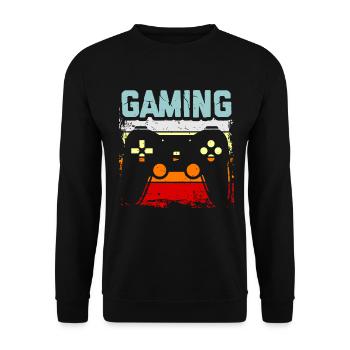 Computer gaming - Unisex Sweatshirt - black - Front - Alina (178cm) & Michal (187cm)