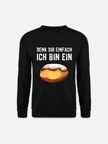 Berliner Pfannkuchen Kostüm Faschingskostüm - Unisex Pullover - Schwarz