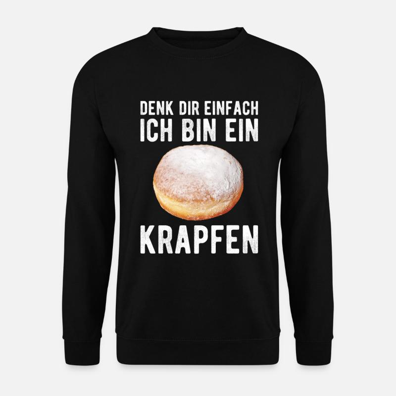 Ich Bin Ein Krapfen Faschingskrapfen Kostüm - Unisex Pullover - Schwarz