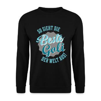 Goli Taufgoli Geschenk Firmgoli Beste Goli Patin - Unisex Pullover - Schwarz - Vorne - Alina (178cm) & Michal (187cm)