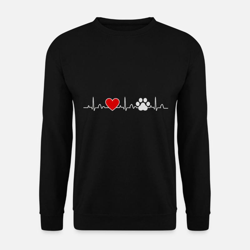 Hunde Herzschlag - Unisex Pullover - Schwarz