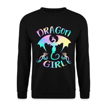 Fille de dragon - Sweat-shirt Unisexe - noir - Devant - Alina (178cm) & Michal (187cm)