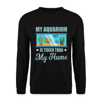 Aquarium Fisch Schildkröte Keeper Geschenkidee - Unisex Pullover - Schwarz - Vorne - Alina (178cm) & Michal (187cm)