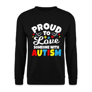 Autism - Unisex Sweatshirt - black - Front - Alina (178cm) & Michal (187cm)