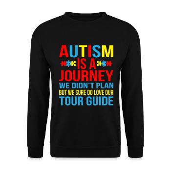 Autism - Unisex Sweatshirt - black - Front - Alina (178cm) & Michal (187cm)