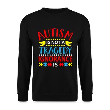 Autism - Unisex Sweatshirt - black - Front - Alina (178cm) & Michal (187cm)