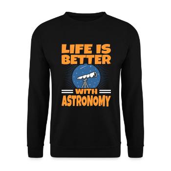 Astronomie - Unisex Pullover - Schwarz - Vorne - Alina (178cm) & Michal (187cm)