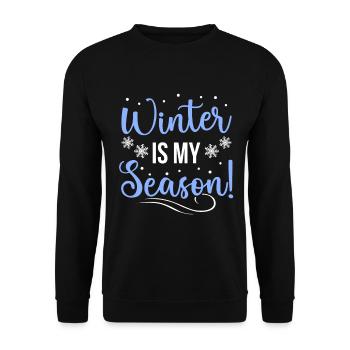 Snow - Unisex Sweatshirt - black - Front - Alina (178cm) & Michal (187cm)