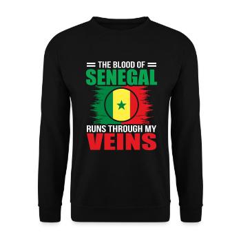 Senegal - Unisex Pullover - Schwarz - Vorne - Alina (178cm) & Michal (187cm)