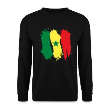 Senegal - Unisex Pullover - Schwarz - Vorne - Alina (178cm) & Michal (187cm)