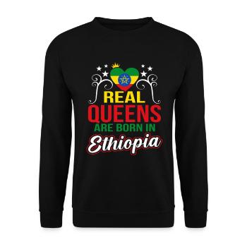 Ethiopie - Sweat-shirt Unisexe - noir - Devant - Alina (178cm) & Michal (187cm)