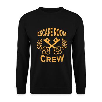 Escape Room Rätzel Room Escape Team - Unisex Sweatshirt - black - Front - Alina (178cm) & Michal (187cm)