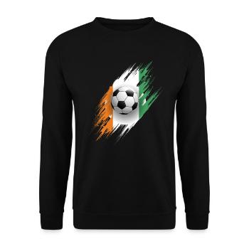Elfenbeinküste Afrika Geschenkidee - Unisex Pullover - Schwarz - Vorne - Alina (178cm) & Michal (187cm)