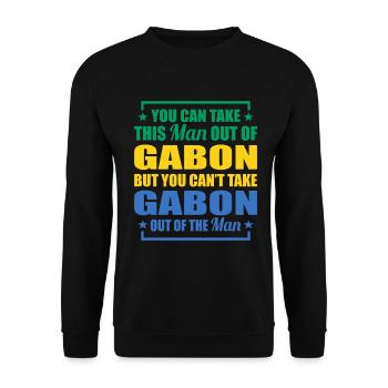 Gabun Afrika Geschenkidee - Unisex Pullover - Schwarz - Vorne - Alina (178cm) & Michal (187cm)