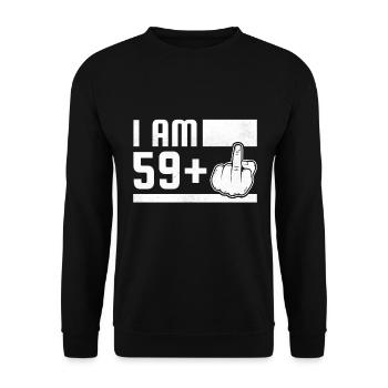 60th Birthday Gift 1961 60 Years - Unisex Sweatshirt - black - Front - Alina (178cm) & Michal (187cm)