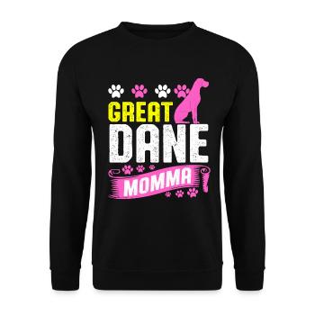 Great Dane - Unisex Sweatshirt - black - Front - Alina (178cm) & Michal (187cm)