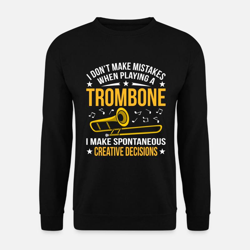 Posaune Trombone - Unisex Pullover - Schwarz