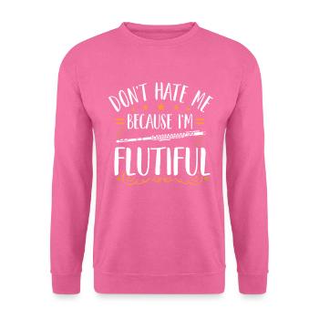 Flûte transversale Flûte latérale soufflée - Sweat-shirt Unisexe - rose - Devant