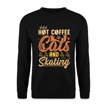Roller skate gift roller skaters - Unisex Sweatshirt - black - Front - Alina (178cm) & Michal (187cm)