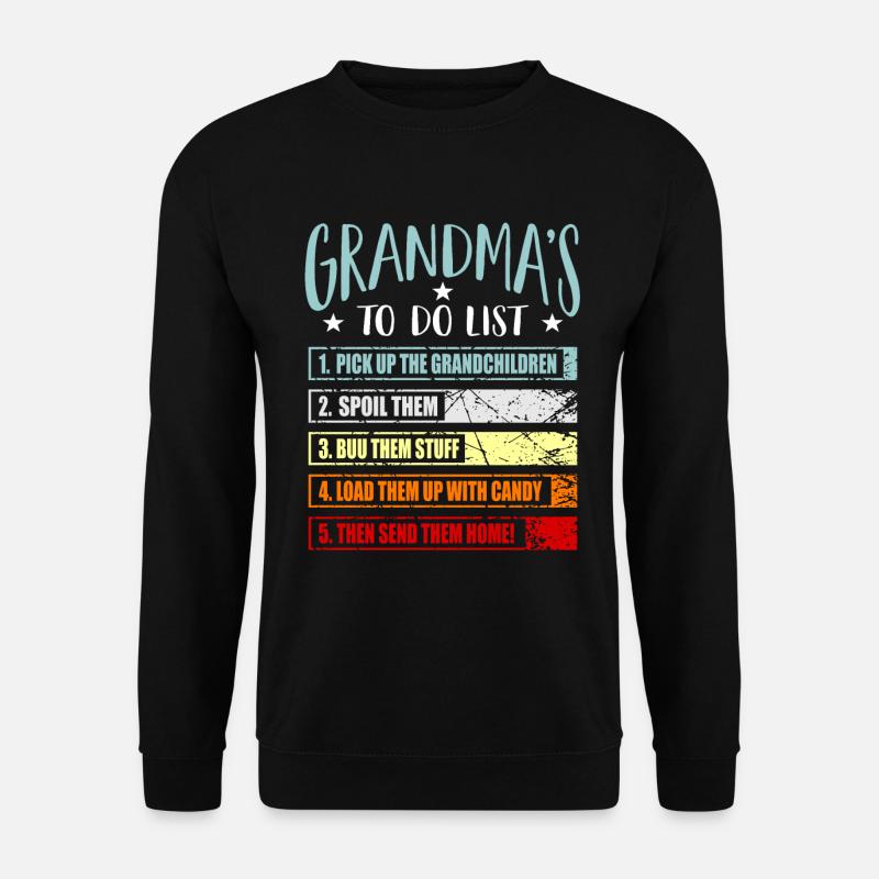 Oma Omi Geschenk Großmutter Geschenkidee - Unisex Pullover - Schwarz