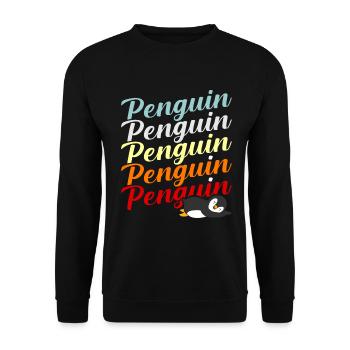 Pingouin - Sweat-shirt Unisexe - noir - Devant - Alina (178cm) & Michal (187cm)
