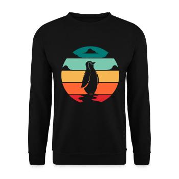 Pingouin - Sweat-shirt Unisexe - noir - Devant - Alina (178cm) & Michal (187cm)
